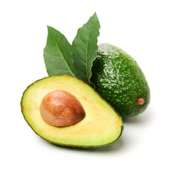 Avocado on a white background
