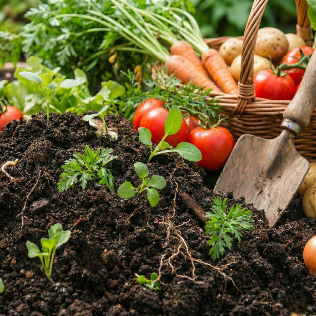אדמה אורגנית לגידול ירקות ושתילים