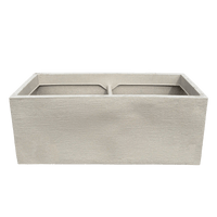Rectangular planter box with textured surface on a white background