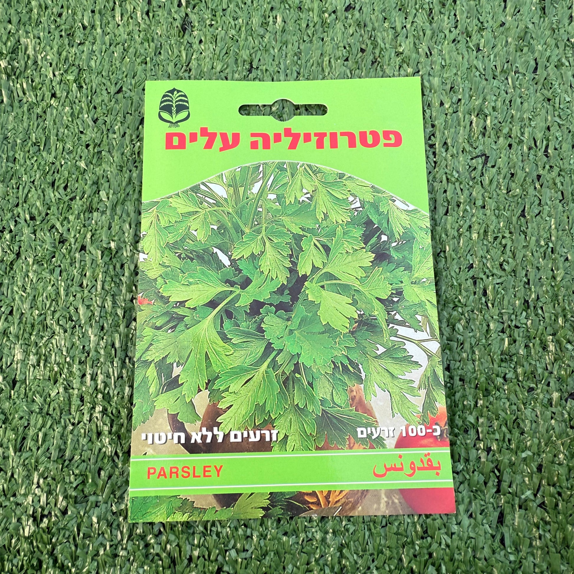 חפיסת זרעים של צמח פטרוזיליה עלים 