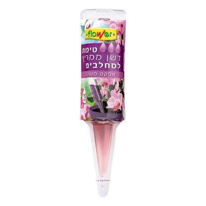 טיפות דשן ממריץ לסחלבים Flower - אמפולה 40 מ"ל לנעיצה בעציץ הסחלב, דקו גרדן